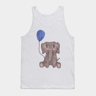 Baby elephant with balloon Tank Top